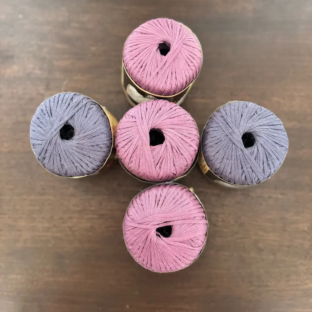VTG Craft Yarn 1985 3 Rolls Purple 2 Blue Mothproof Made Italy 50 Grams Cotton